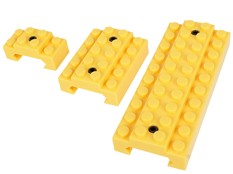 LayLax First Factory BLOCK Series Rail Cover Set (Color: Yellow / Picatinny)