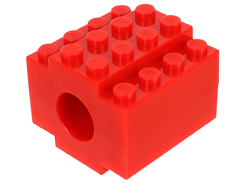 LayLax First Factory BLOCK Series 14mm Negative Airsoft Muzzle Device (Color: Red)