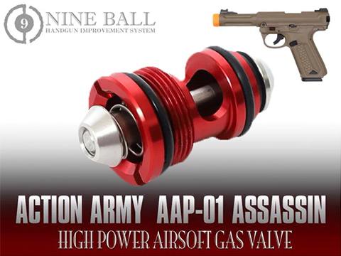 Nine Ball High Power High Flow Valve for Airsoft Gas Powered Pistols  (Type: Action Army AAP-01)