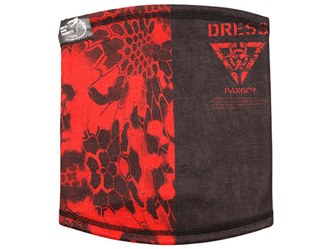 DRESS Technical Heat Neck Gaiter (Color: Python Black & Red)