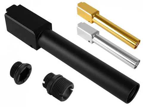 Nine Ball Non-Recoiling Two-Way Outer Barrel for Elite Force GLOCK 17 Airsoft Gas Blowback Pistols (Color: Gold)