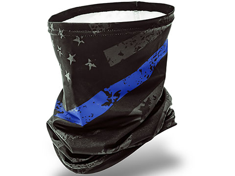 Laylax Slim Fit Cool Neck Gaiter (Design: Blue Line)