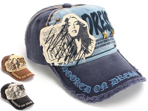 DRESS “GIRL” Denim Cap (Color: Indigo)