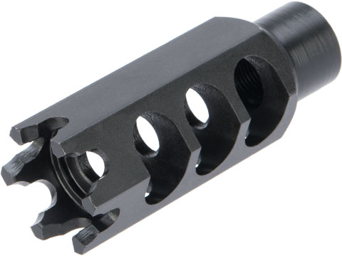 LCT Steel Hexagon Flash Hider for AK Series Airsoft AEG Rifles (Type: 14mm)