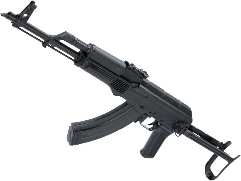 LCT Stamped Steel AKMS EBB AEG Rifle w/ Steel Underfolding Stock (Model: Black Polymer Furniture)