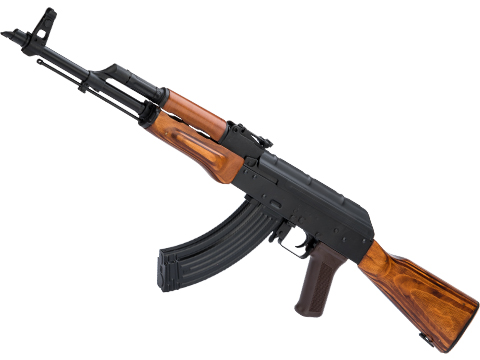 LCT Stamped Steel AKM Airsoft AEG Rifle w/ Full Stock (Model: Wood Furniture / Standard AEG w/ GATE Aster)