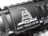 Custom Gun Rails Small Laser Engraved Aluminum Rail Cover (Type: DTOM / Black / 20mm Picatinny Rail Version)