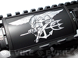 Custom Gun Rails Large Laser Engraved Aluminum Rail Cover (Model: U.S. Navy SEAL Trident / 20mm Picatinny Rail Version)