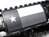 Custom Gun Rails Large State Flag Rail Cover (Type: Texas Black & White / Aluminum)