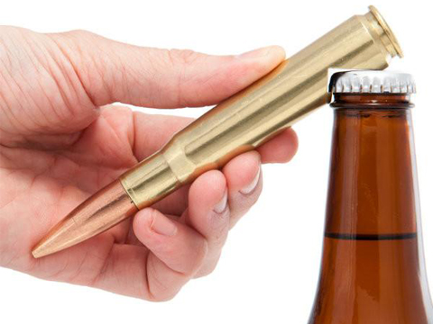 Lucky Shot Spent Brass Bottle Opener (Type: .50 Cal)