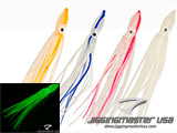Jigging Master Rubber Squid Jig Hook Skirt Pack of 5 (Size: 12cm White Glow)