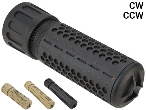 Knights Armament KAC Airsoft 556 QDC Mock Silencer w/ 3 Prong Flash Hider 