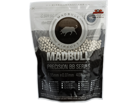 Madbull Airsoft 6mm Biodegradable .20g Precision BB (Qty: 4000 - White)