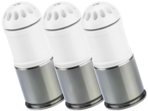 Matrix x MAG 120rd POM Airsoft Gas Grenade Shell (Color: White / Pack of 3)