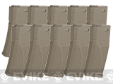 Blue Box 140rd Polymer Midcap Magazine for M4 / M16 Series Airsoft AEG Rifles (Color: Tan / Box of 10)