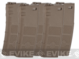 Evike High RPS Polymer Training Magazine w/ EV Texturing for M4 Airsoft AEG Rifles (Type: 360rd Hi-Cap / Dark Earth / 5-Pack)