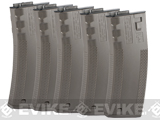 EMG Helios 190rd TROY Licensed Polymer BattleMag Airsoft Mid-Cap Magazines (Color: Dark Earth / Set of 5)