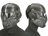 Evike.com R-Custom Fiberglass  Viper Full Face Mask with Clear Lens (Color: Silver and Black)
