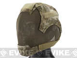 Matrix Striker Helmet Full Face Carbon Steel Mesh Mask (Color: Arid Camo)