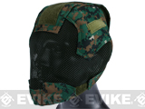 Matrix Striker Helmet Full Face Carbon Steel Mesh Mask (Color: Woodland Marpat)