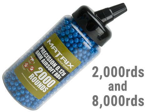 Matrix 0.12g Match Grade 6mm Airsoft BBs in Loading Bottle (Rounds: 2,000)