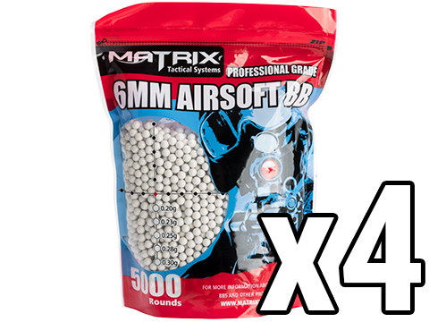 Matrix Match Grade 6mm Airsoft BBs (Color: .20g / 20000 Rounds / White)