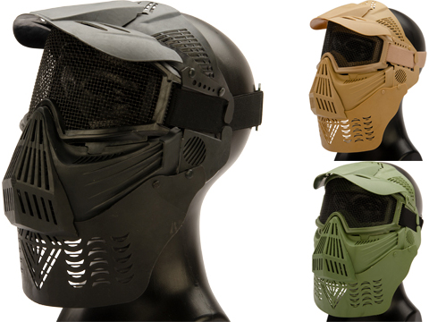 Avengers Mesh Transformer Modular Mask w/ Visor & Neck Guard (Color: Black)