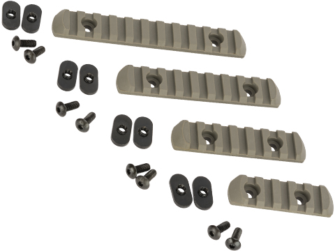 Polymer Rail Set for PTS MOE Hand Guard Series (Color: Foliage Green)