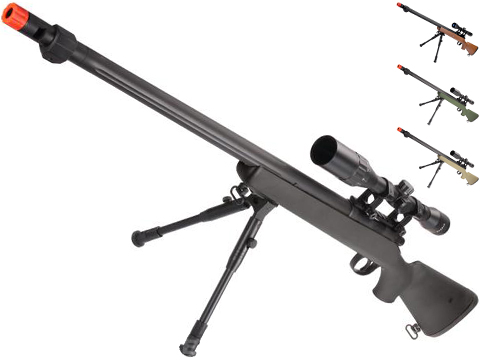 Matrix VSR10 MB07 Bolt Action Sniper Rifle w/ Fluted Barrel & Bipod (Color: Black)