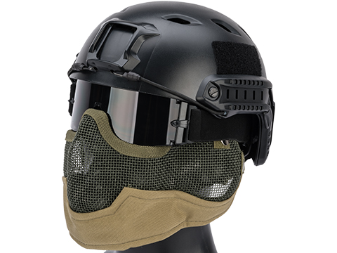 Matrix Iron Face Carbon Steel Striker Gen2 Metal Mesh Lower Half Mask (Color: OD Green)