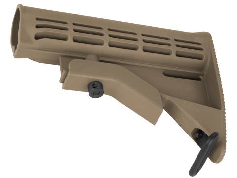 Matrix M4 Retractable LE Stock for M4 Series Airsoft Rifles (Color: Tan)