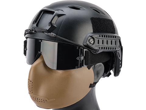 Hakkotsu Iron Face Cheek / Mouth Protection for Airsoft / Paintball (Color: Dark Earth)