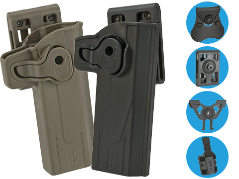 Matrix Hardshell Adjustable Holster for STI Hi-Capa 2011 Series Pistols (Type: Black / No Attachment)