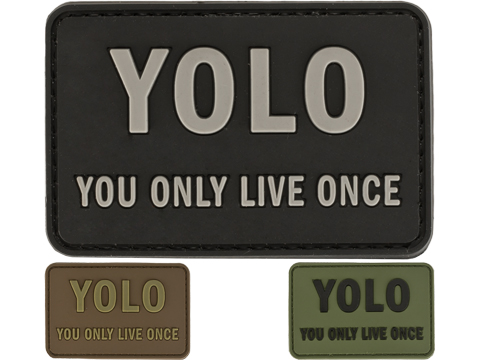 YOLO 'You Only Live Once' Tactical PVC Morale Patch (Color: Green)