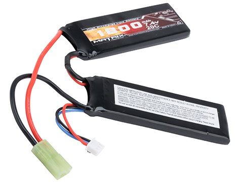 Matrix High Performance 7.4V Butterfly Type Airsoft LiPo Battery (Configuration: 1800mAh / 20C / Small Tamiya)