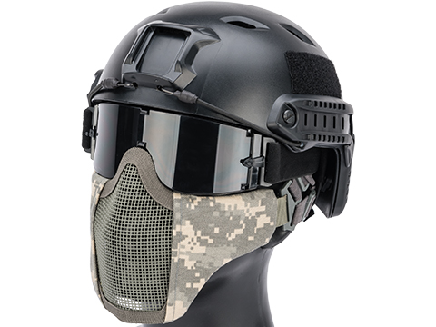 Matrix Low Profile Iron Face Padded Lower Half Face Mask (Color: ACU)