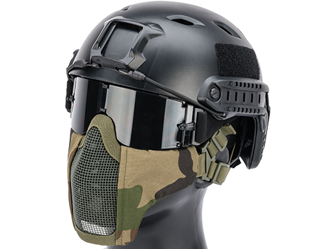 Matrix Low Profile Iron Face Padded Lower Half Face Mask (Color: Woodland)