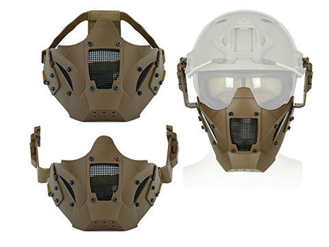 Matrix Iron Warrior Polymer and Mesh Modular Face Mask (Color: Tan)