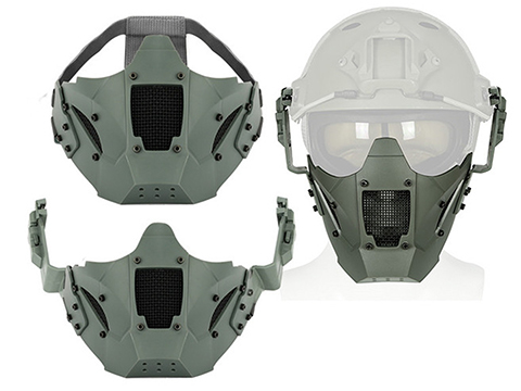 Matrix Iron Warrior Polymer and Mesh Modular Face Mask (Color: Gray)