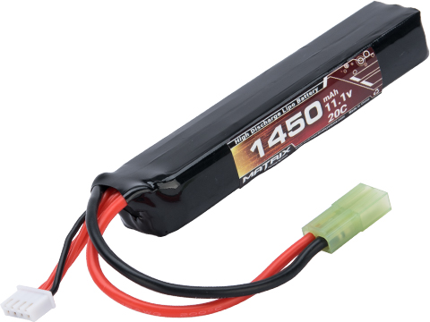 Matrix High Performance 11.1V Stick Type Airsoft LiPo Battery (Model: 1450mAh - 20C / Small Tamiya)