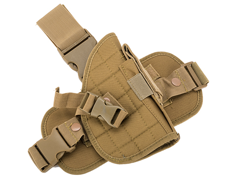Matrix Special Force Quick Draw Tactical Thigh Holster w/ Drop Leg Panel (Color: Coyote Tan / Right)
