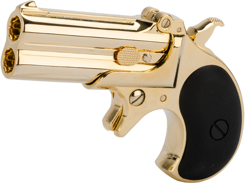 Maxtact Gas Powered Full Metal Derringer Airsoft Double Barrel Pistol (Color: Gold)