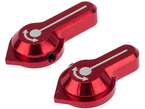 Maxx Model CNC Aluminum Low Profile Selector Levers for VFC SCAR Airsoft AEGs (Model: Style A / Red)