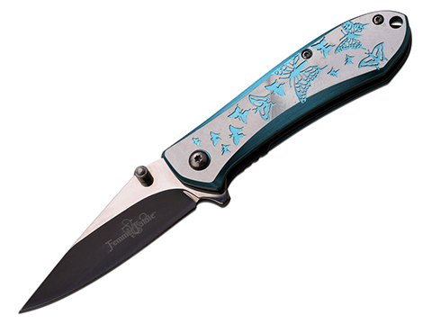 Master Cutlery Femme Fatale Spring Assisted Knife (Color: Satin-Blue)