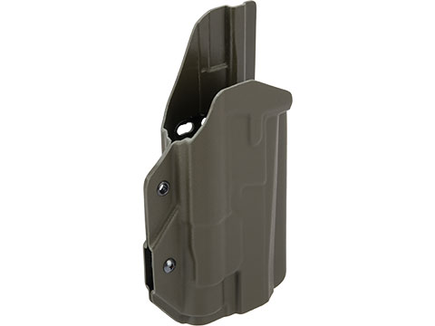 MC Kydex Airsoft Elite Series Pistol Holster for CZ P-09 w/ TLR-1 Flashlight (Model: OD Green / Duty Drop / Right Hand)