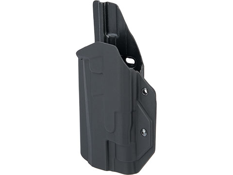 MC Kydex Airsoft Elite Series Pistol Holster for CZ P-09 w/ TLR-1 Flashlight (Model: Black / TEK-LOK Black / Left Hand)