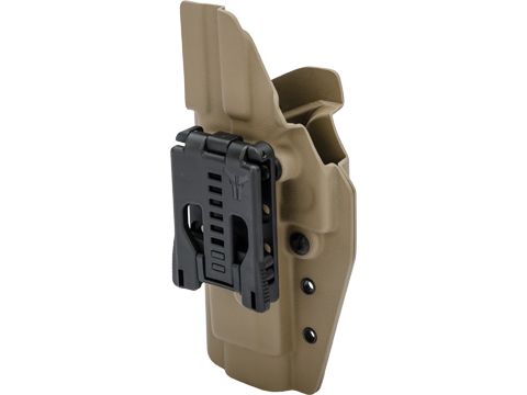 MC Kydex Airsoft Elite Series Pistol Holster for Glock 17/22/33 (Model: Flat Dark Earth / TEK-LOK Black / Right Hand)