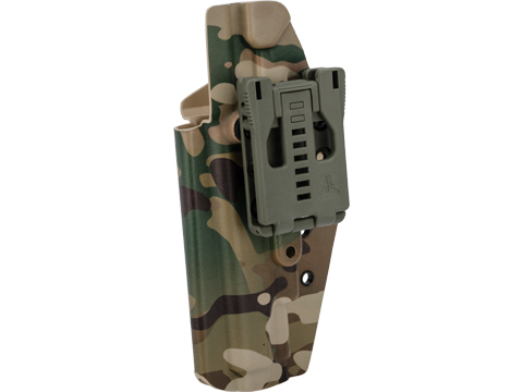 MC Kydex Airsoft Elite Series Pistol Holster for Single Stack 1911 (Model: Multicam / TEK-LOK Foliage Green / Right Hand)