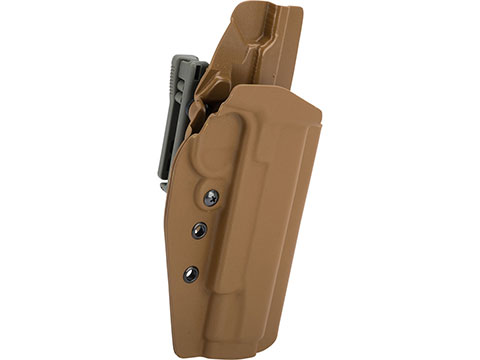 MC Kydex Airsoft Elite Series Pistol Holster for 1911 (Model: Coyote Brown / TEK-LOK Foliage Green / Right Hand)