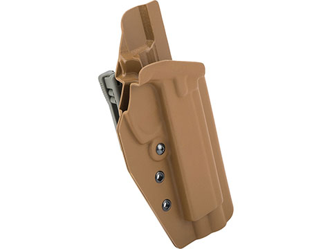 MC Kydex Airsoft Elite Series Pistol Holster for CZ SP-01 Shadow (Model: Coyote Brown / TEK-LOK Foliage Green / Right Hand)